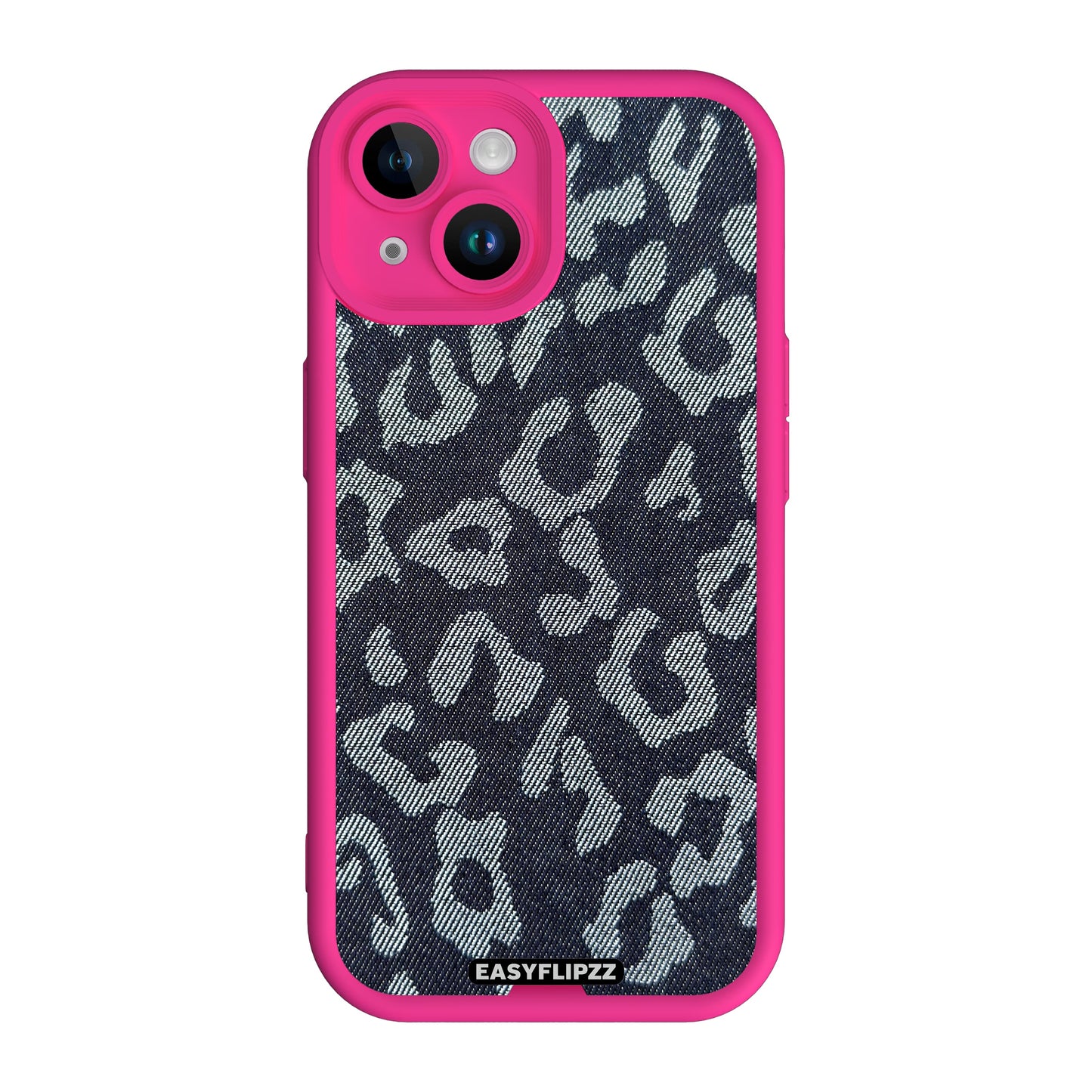 iPhone 12 | Pink | Jeans Jacquard Dark Leopard | Base Set