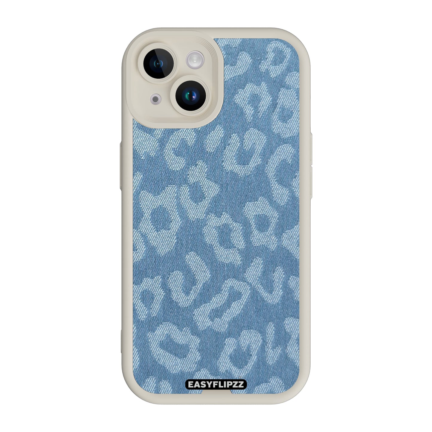 iPhone 12 | White | Jeans Jacquard Medium Leopard | Base Set