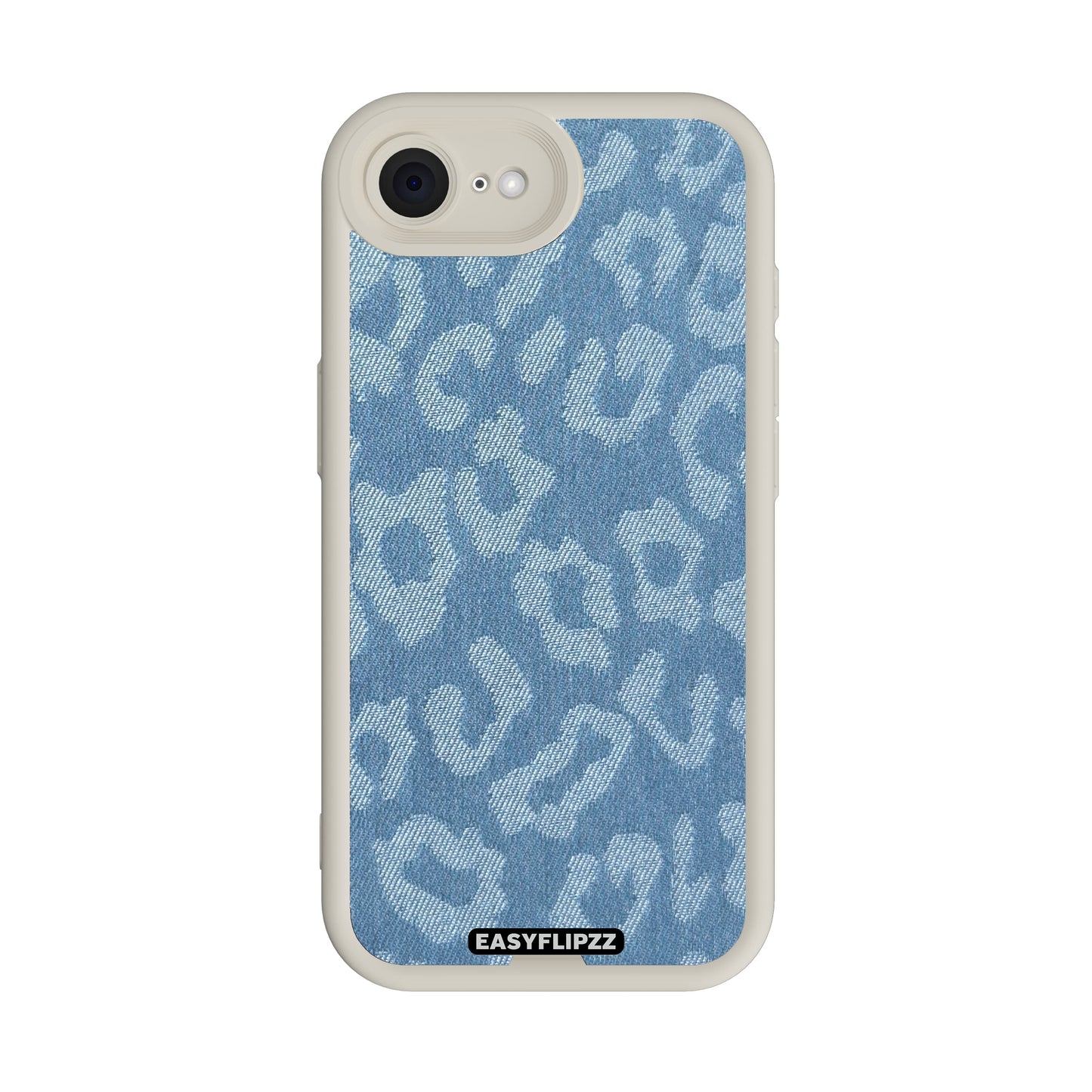iPhone 16e | White | Jeans Jacquard Medium Leopard | Base Set