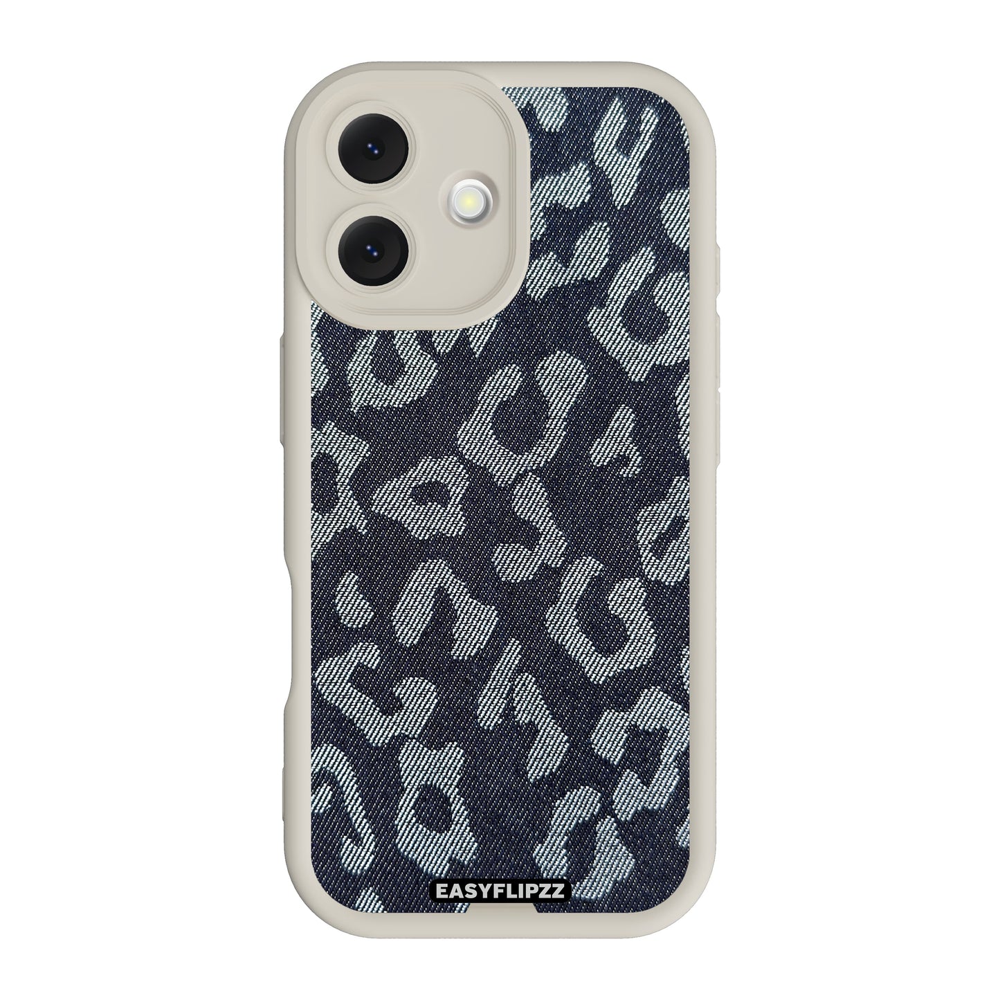 iPhone 17 | White | Jeans Jacquard Dark Leopard | Base Set