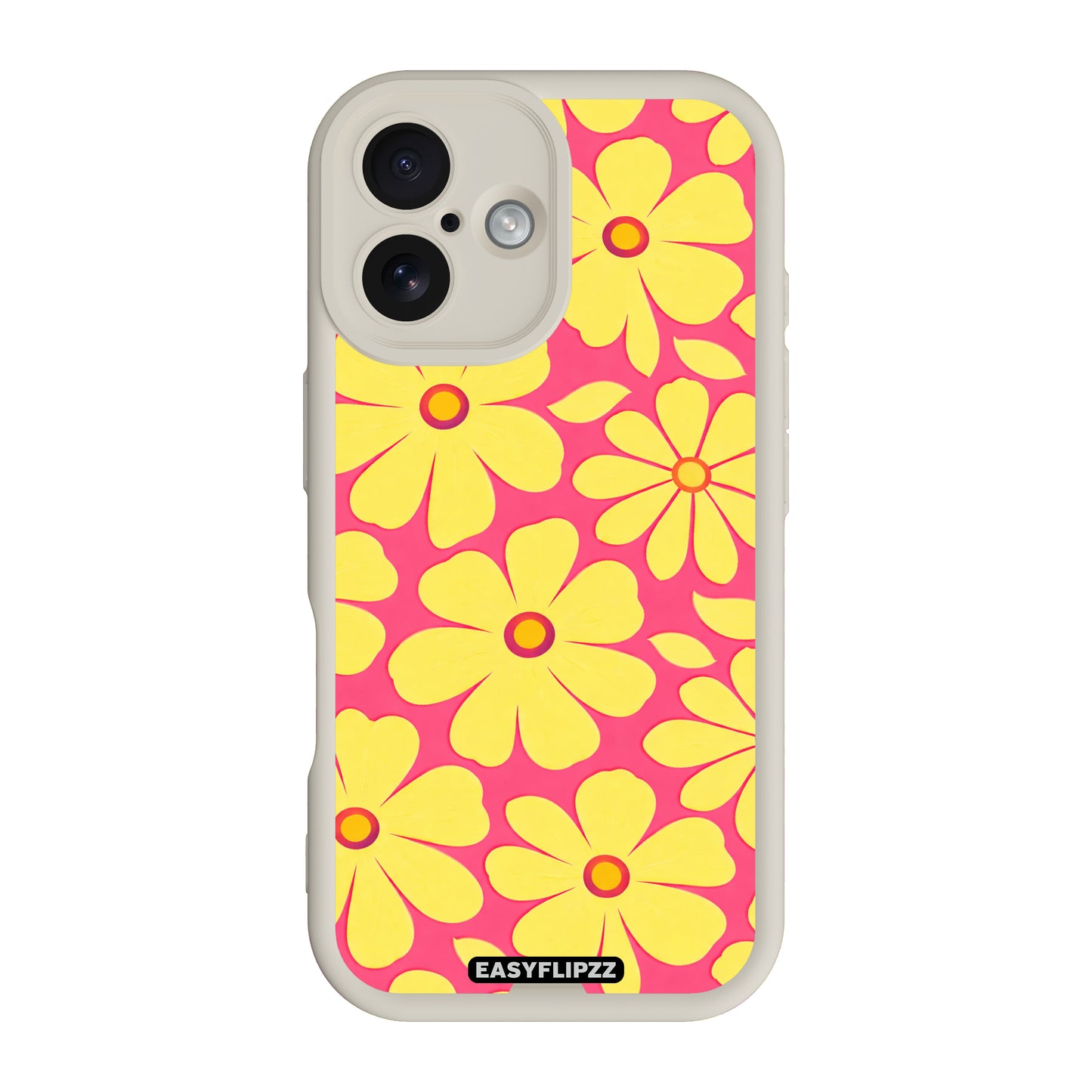 iPhone 16 Plus | White | Flower Pop Yellow & Pink | Base Set