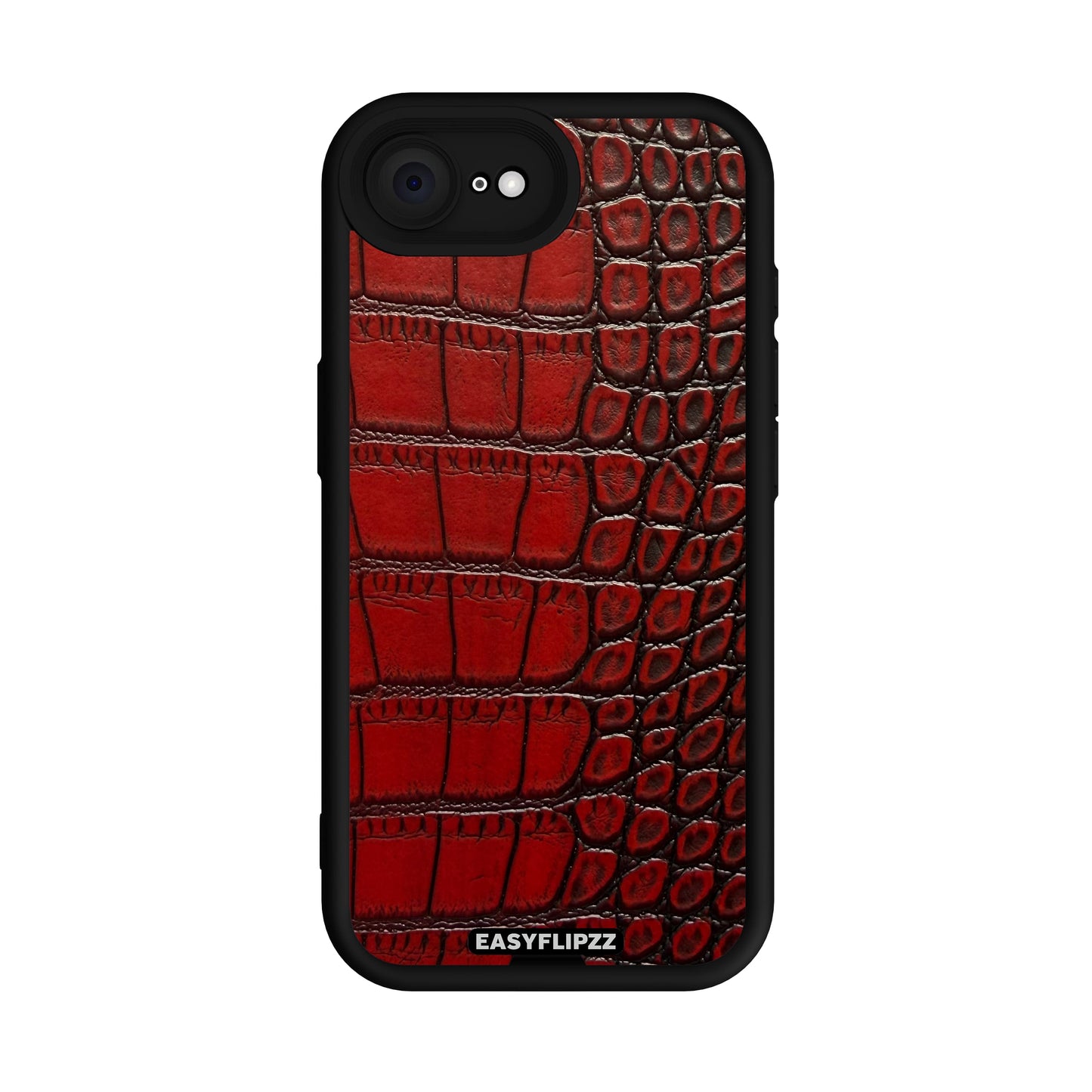 iPhone 17e | Black | Croco Vegan Leather Mahogany | Base Set