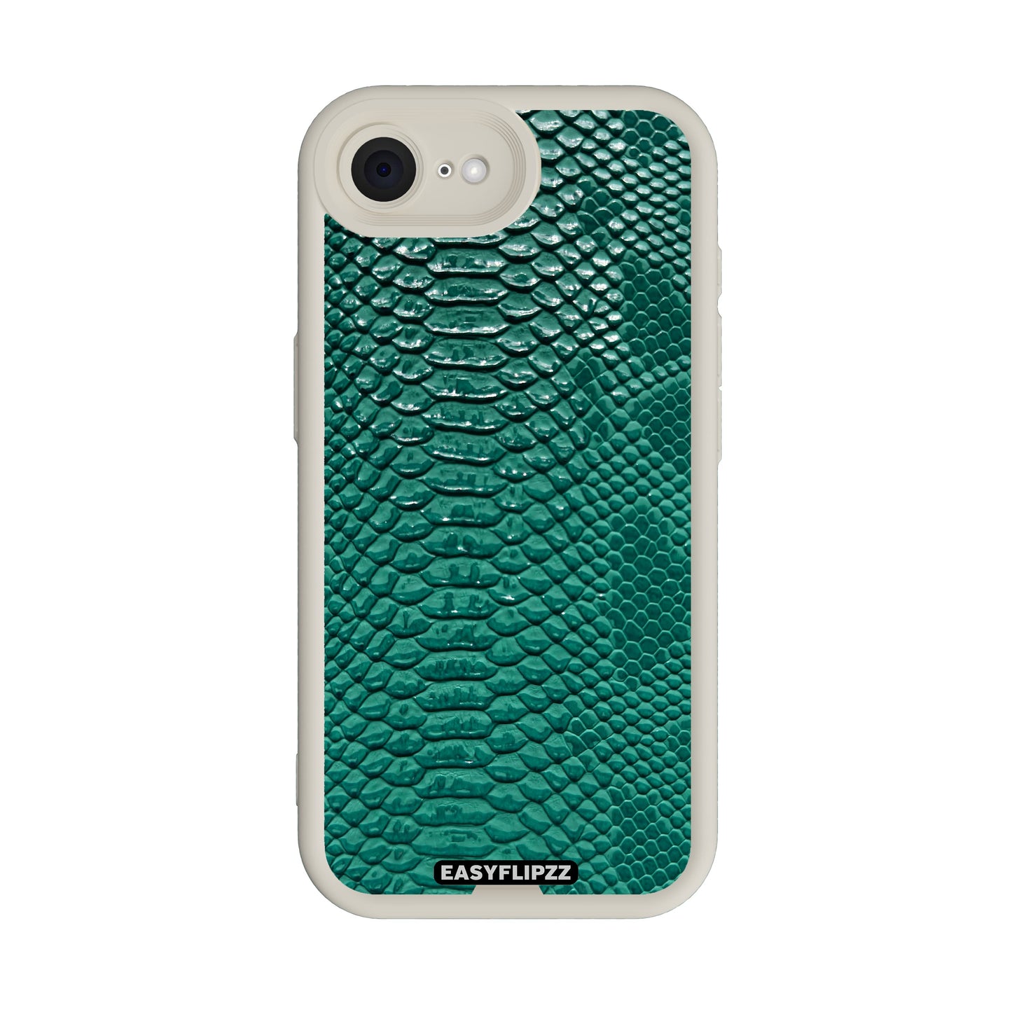 iPhone 16e | White | Snake Vegan Leather Emerald | Base Set