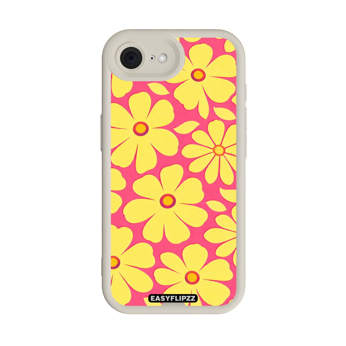 iPhone 16e | White | Flower Pop Yellow & Pink | Base Set
