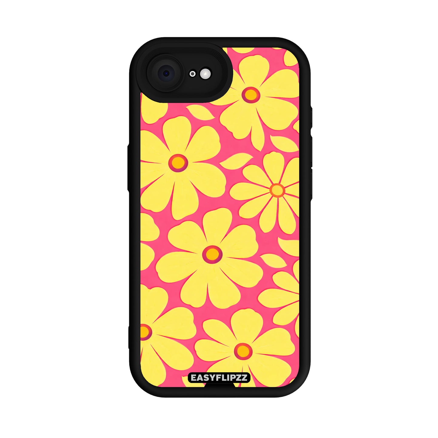 iPhone 16e | Black | Flower Pop Yellow & Pink | Base Set