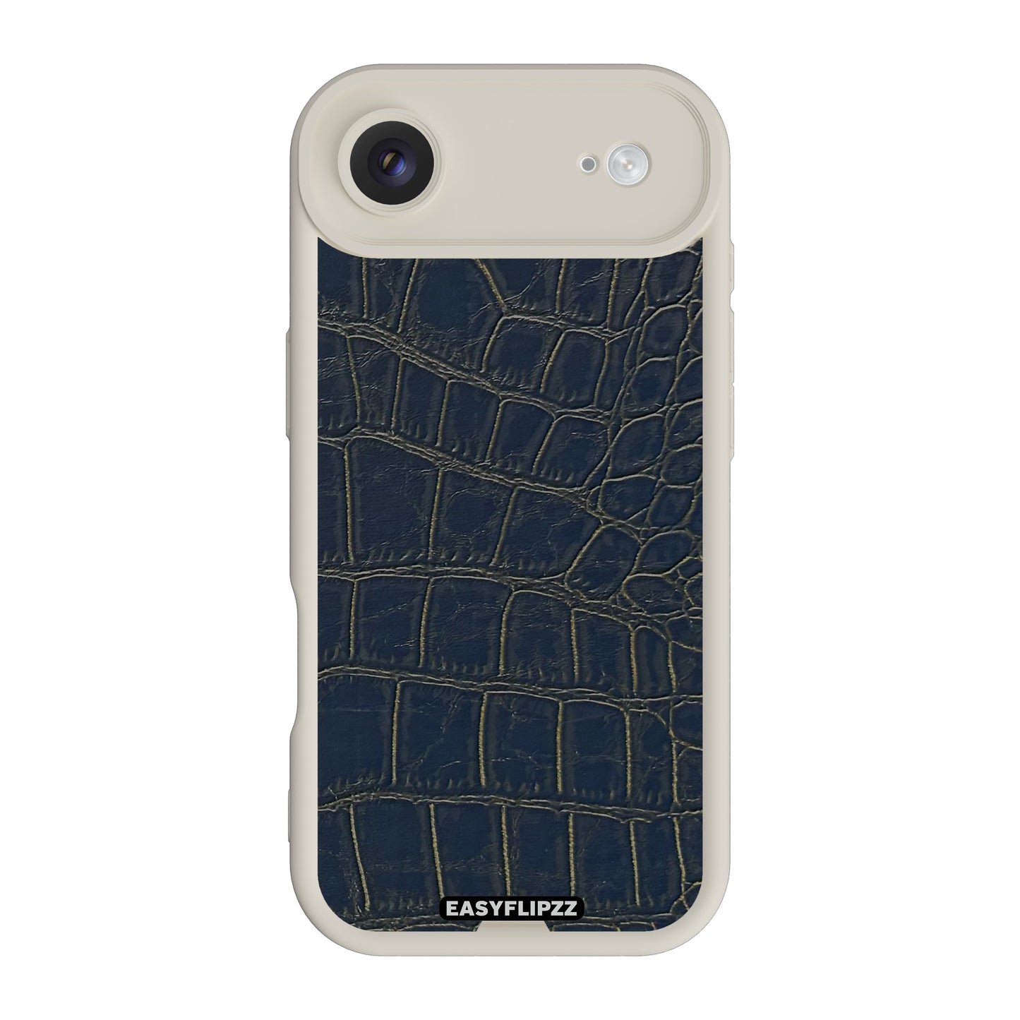iPhone 17 Air | White | Croco Vegan Leather Navy | Base Set