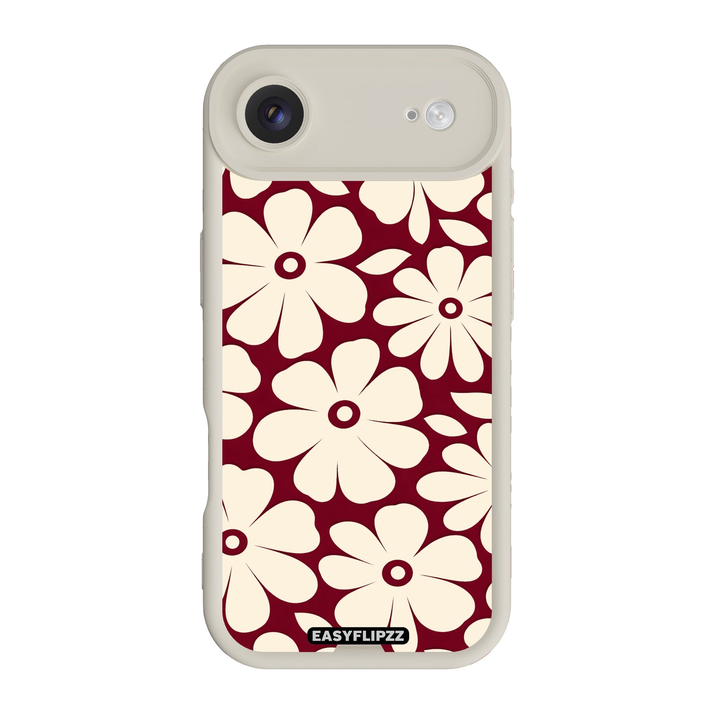 iPhone 17 Air | White | Flower Pop Burgundy & Cream | Base Set
