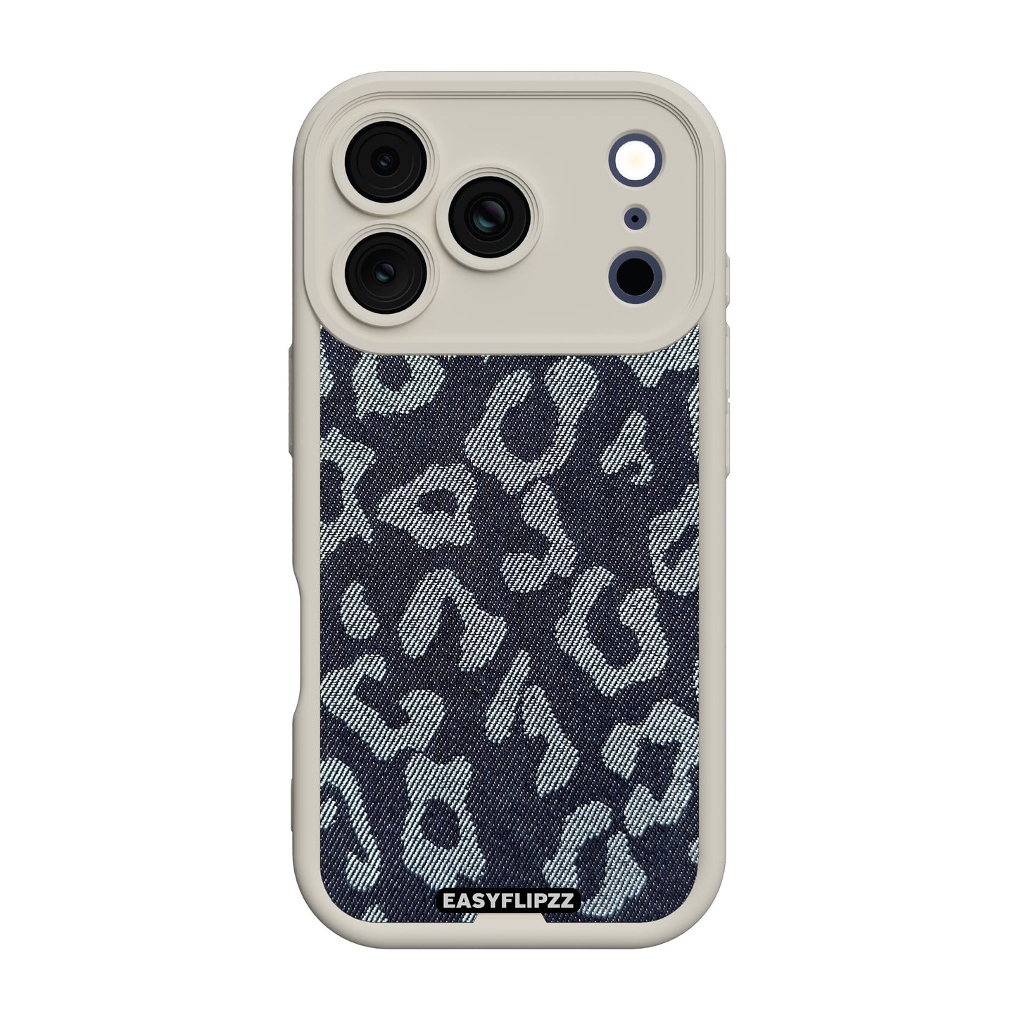 iPhone 17 Pro Max | White | Jeans Jacquard Dark Leopard | Base Set