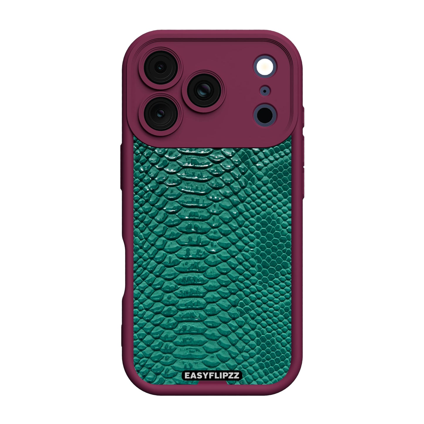iPhone 17 Pro | Burgundy | Snake Vegan Leather Emerald | Base Set
