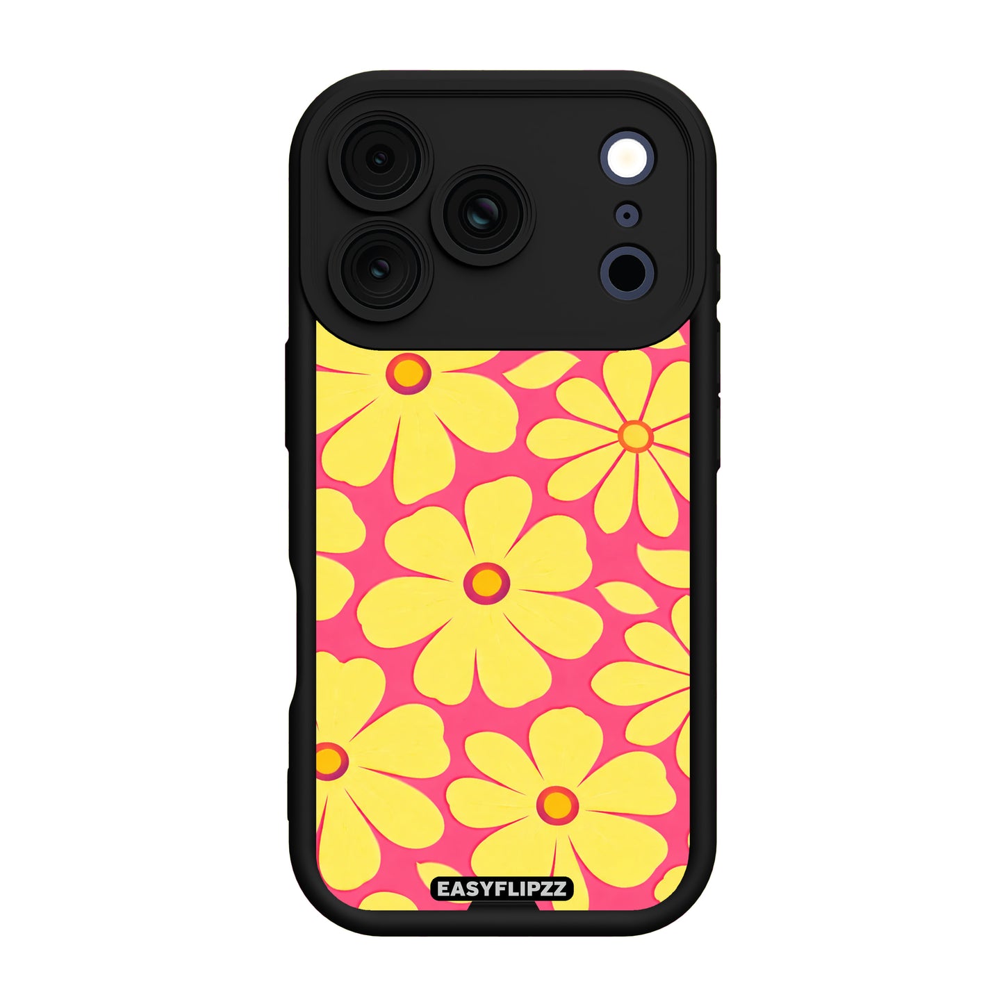 iPhone 17 Pro Max | Black | Flower Pop Yellow & Pink | Base Set