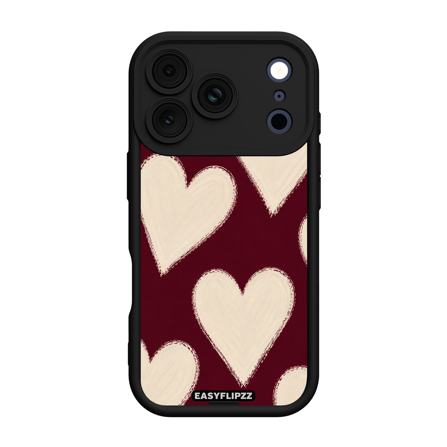 Burgundy Hearts - iPhone 17 Pro