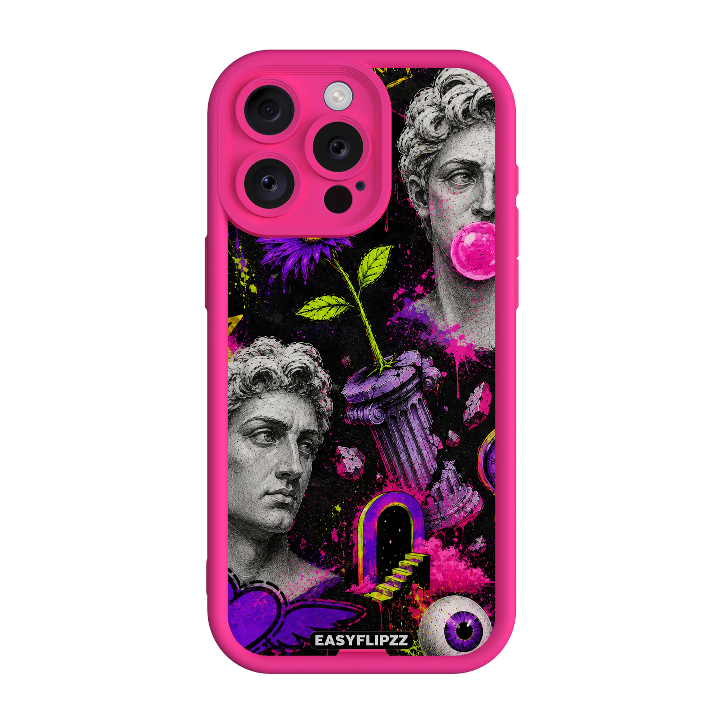 Neon Graffiti Bust - iPhone 15 Pro