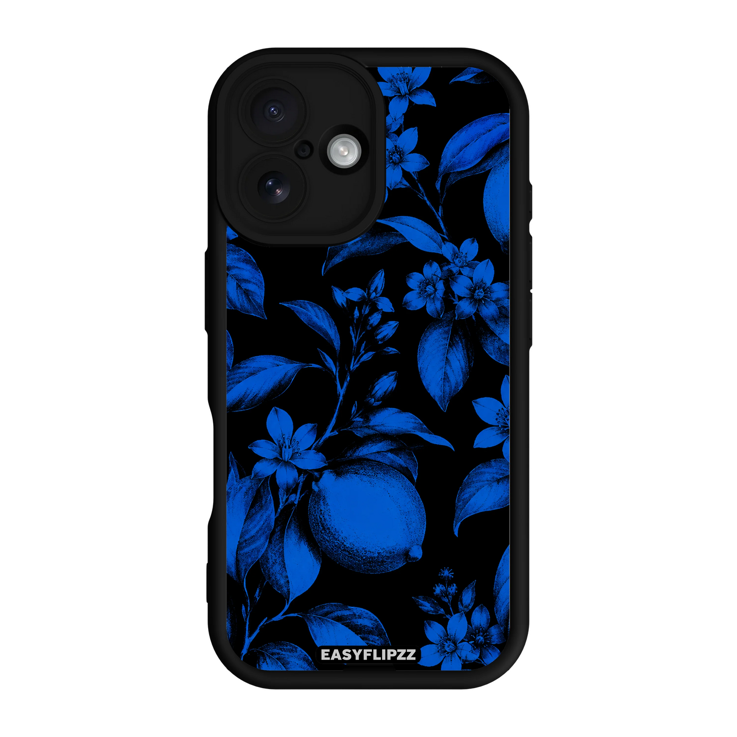 Blue Floral Elegance - iPhone 16 Plus