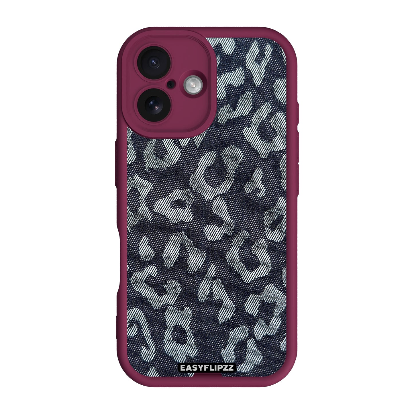 iPhone 16 | Burgundy | Jeans Jacquard Medium Leopard | Base Set