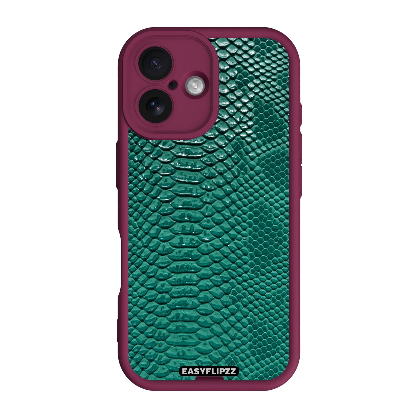 iPhone 16 | Burgundy | Snake Vegan Leather Emerald | Base Set