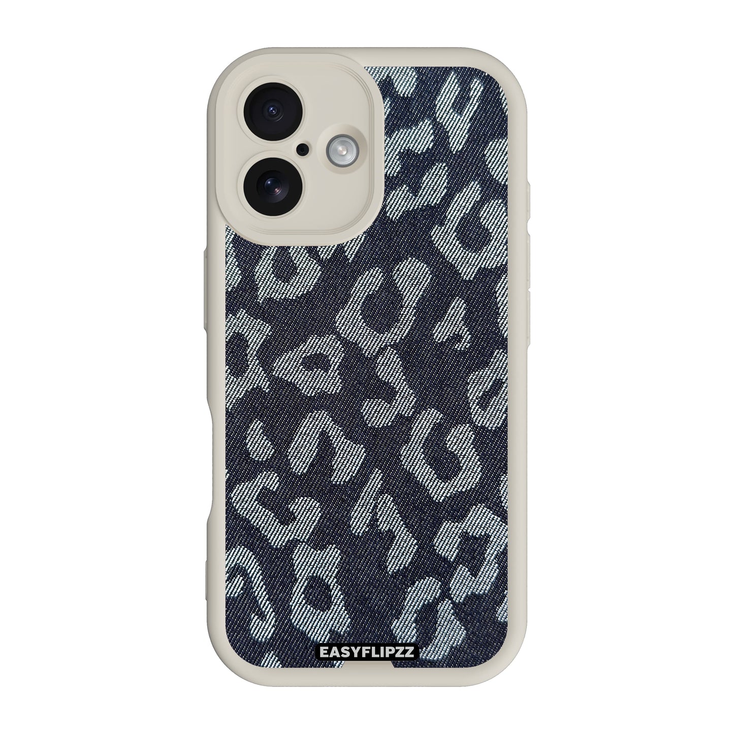 iPhone 16 Plus | White | Jeans Jacquard Dark Leopard | Base Set