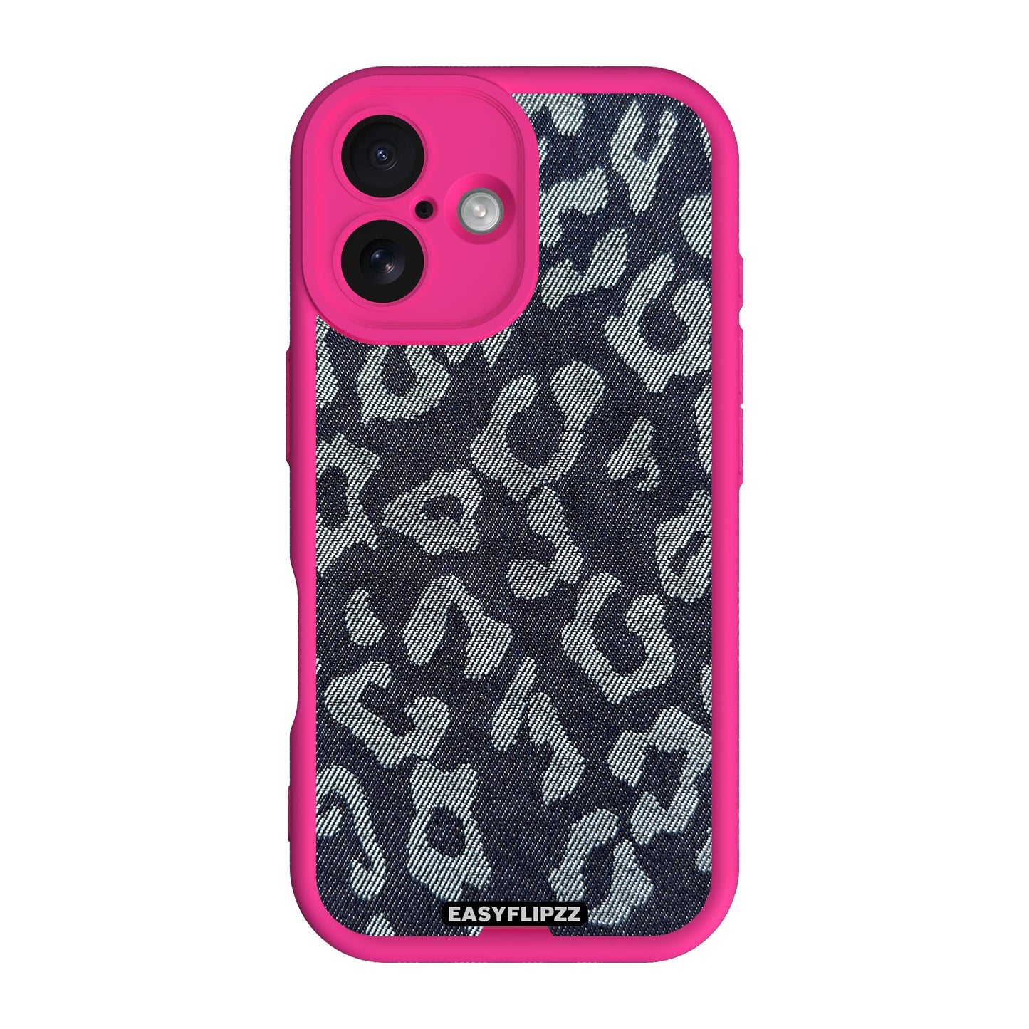 iPhone 16 | Pink | Jeans Jacquard Dark Leopard | Base Set