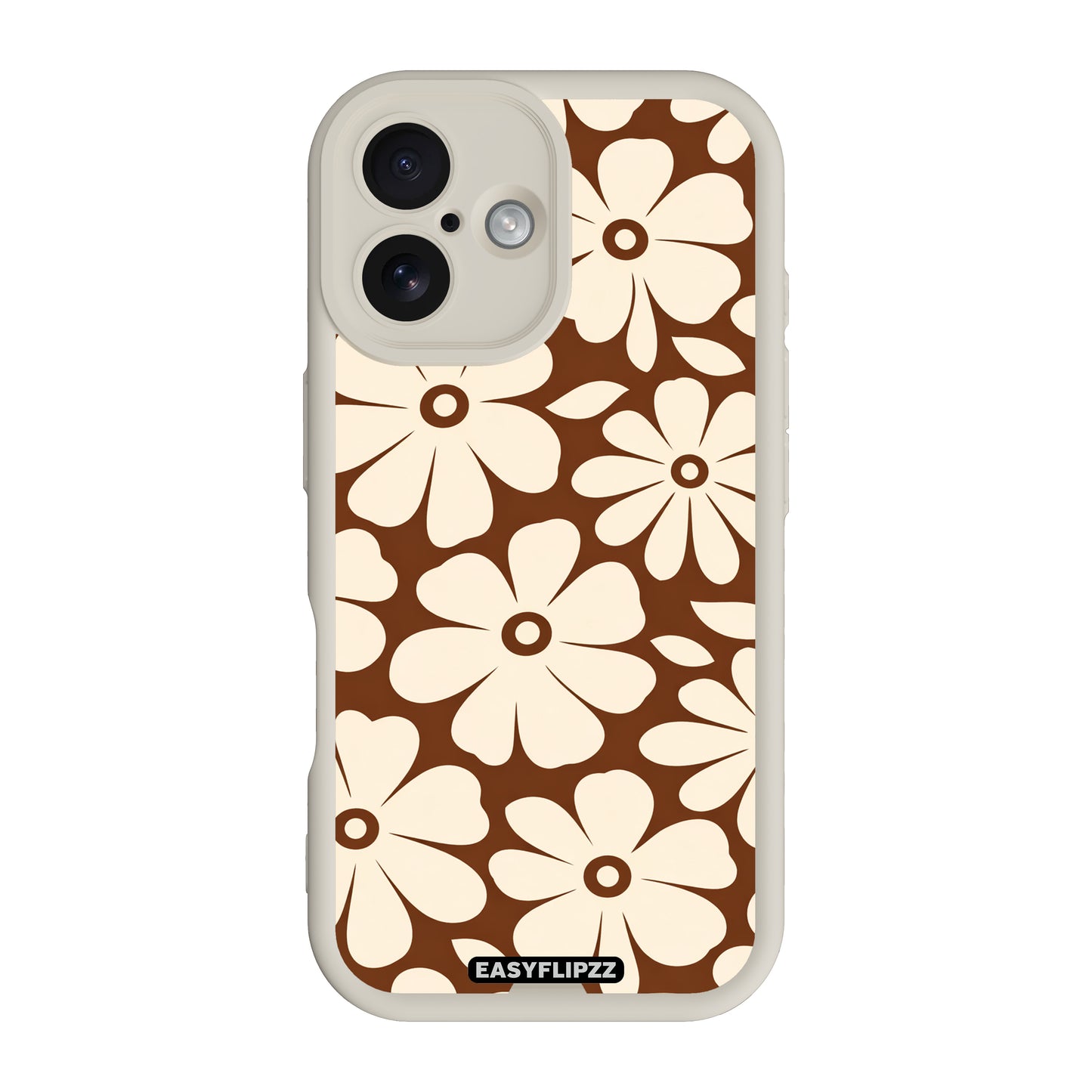 iPhone 16 Plus | White | Flower Pop Brown | Base Set