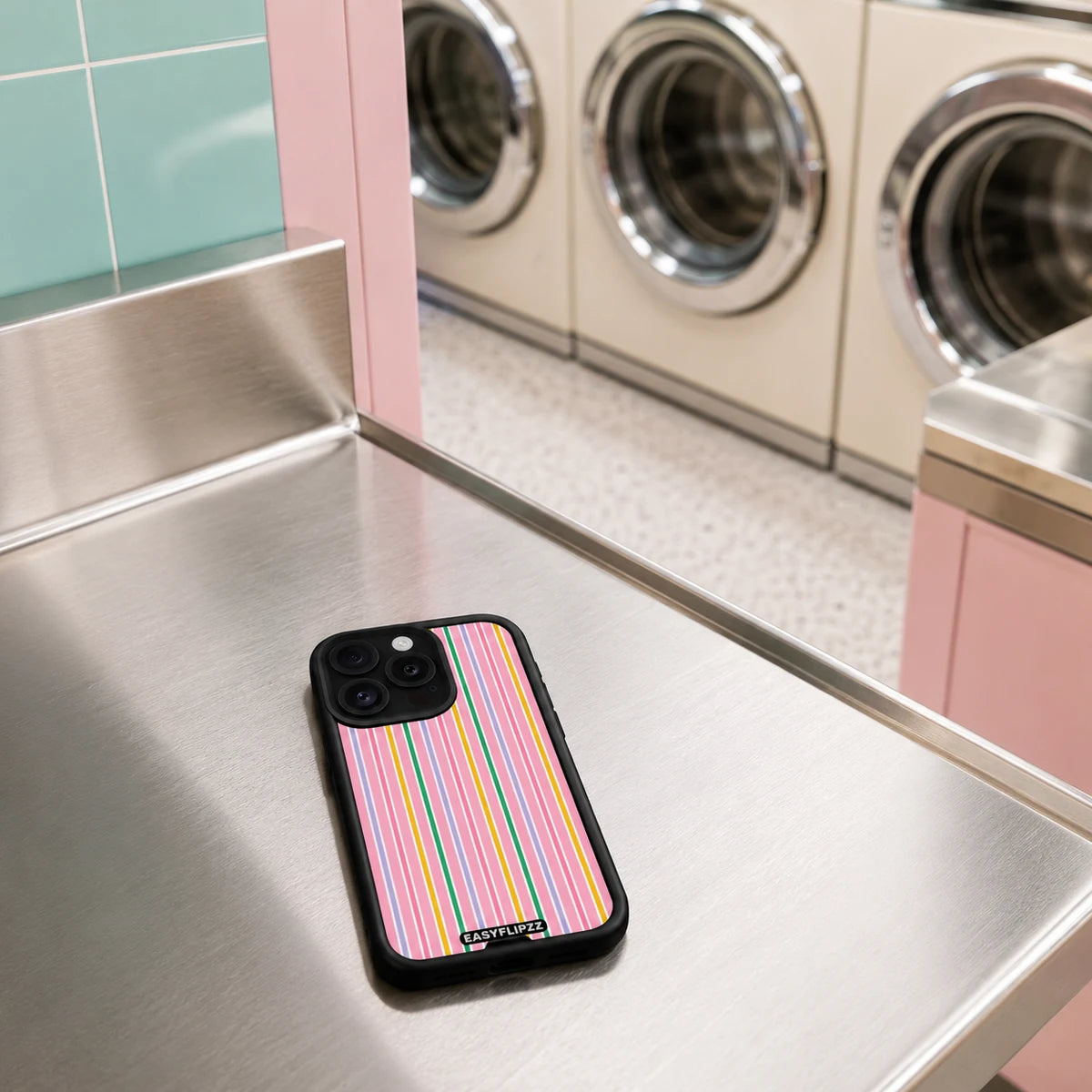 EasyFlipzz gallery lifestyle Candy Pinstripe Black Base Set