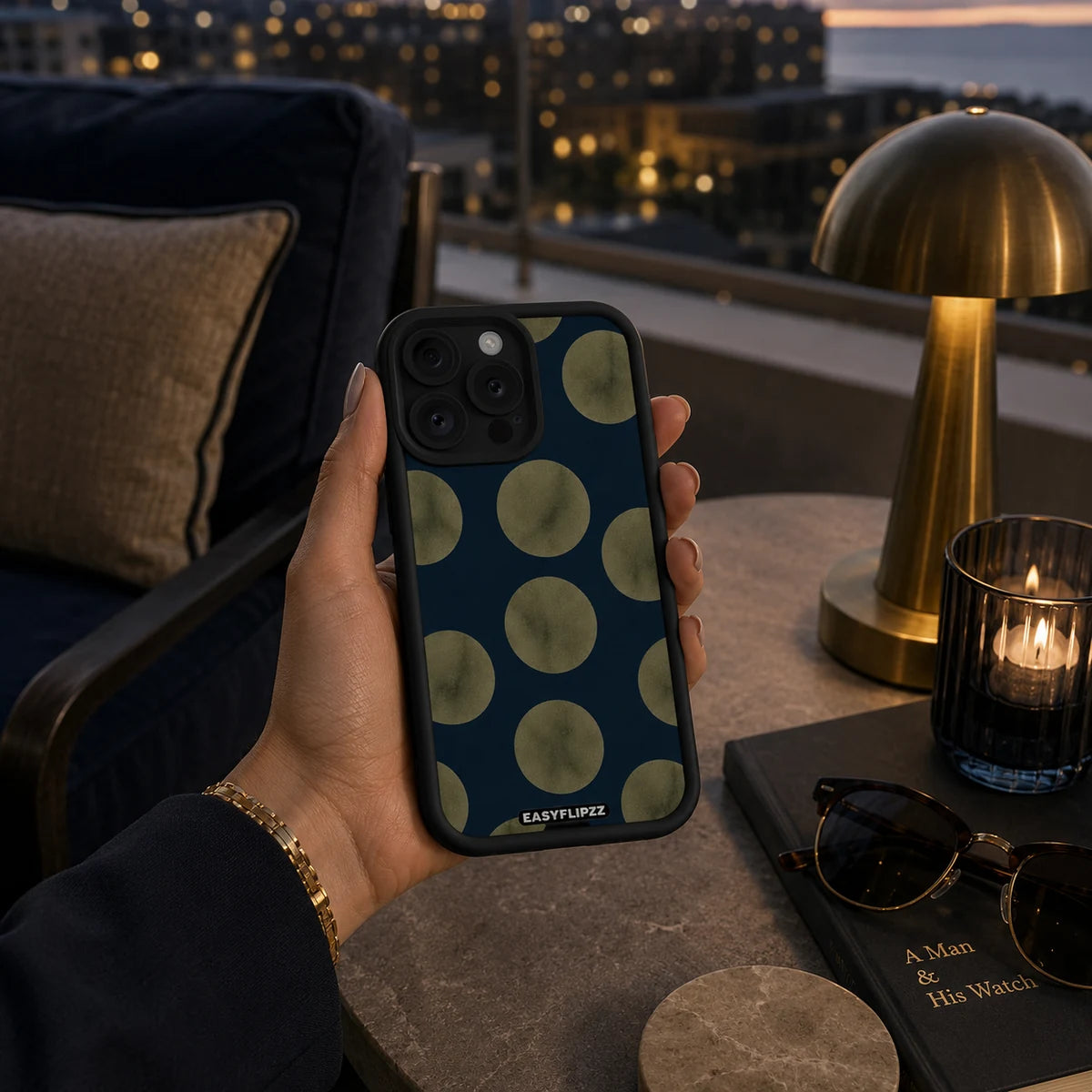 EasyFlipzz gallery lifestyle Midnight Dots Black Base Set