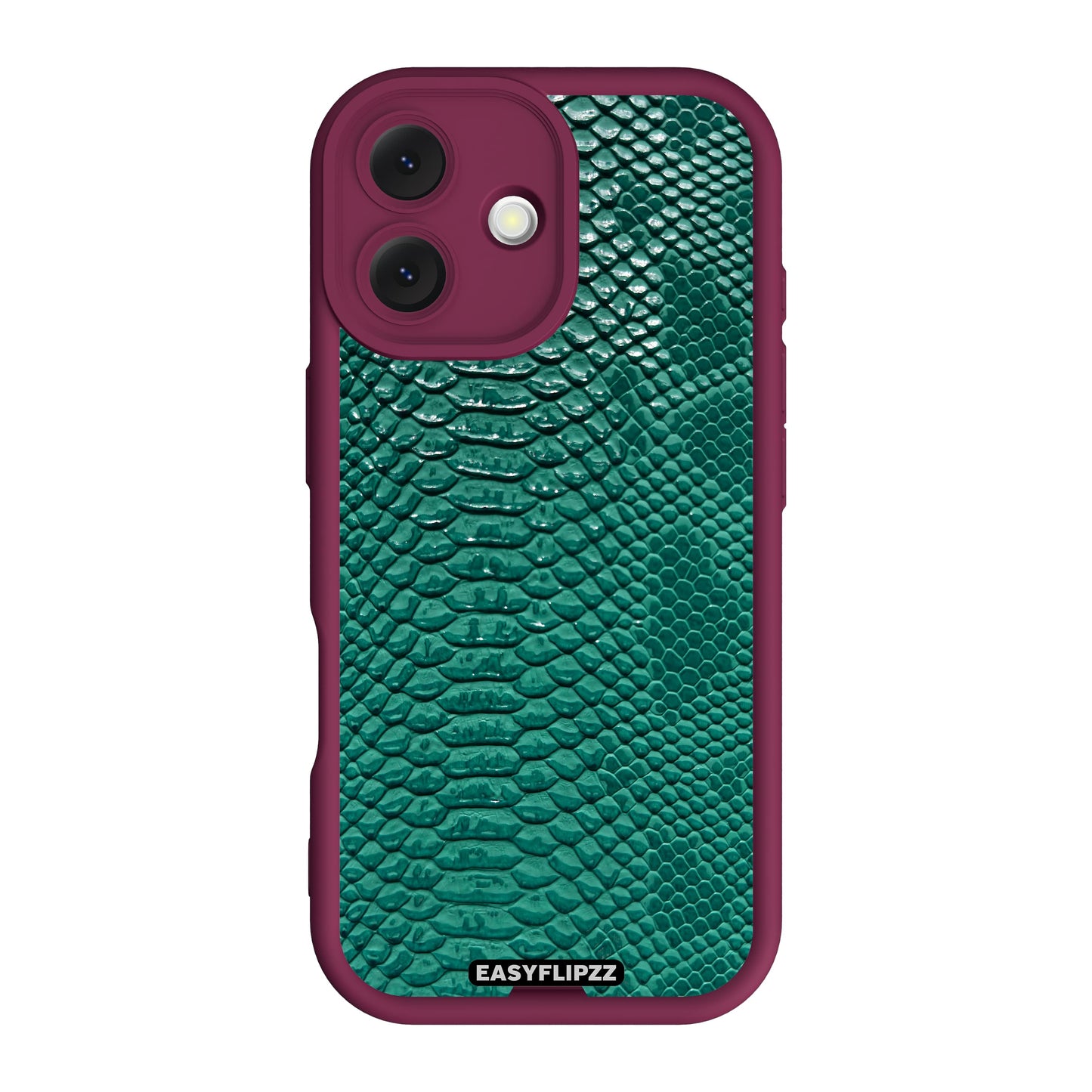 iPhone 17 | Burgundy | Snake Vegan Leather Emerald | Base Set