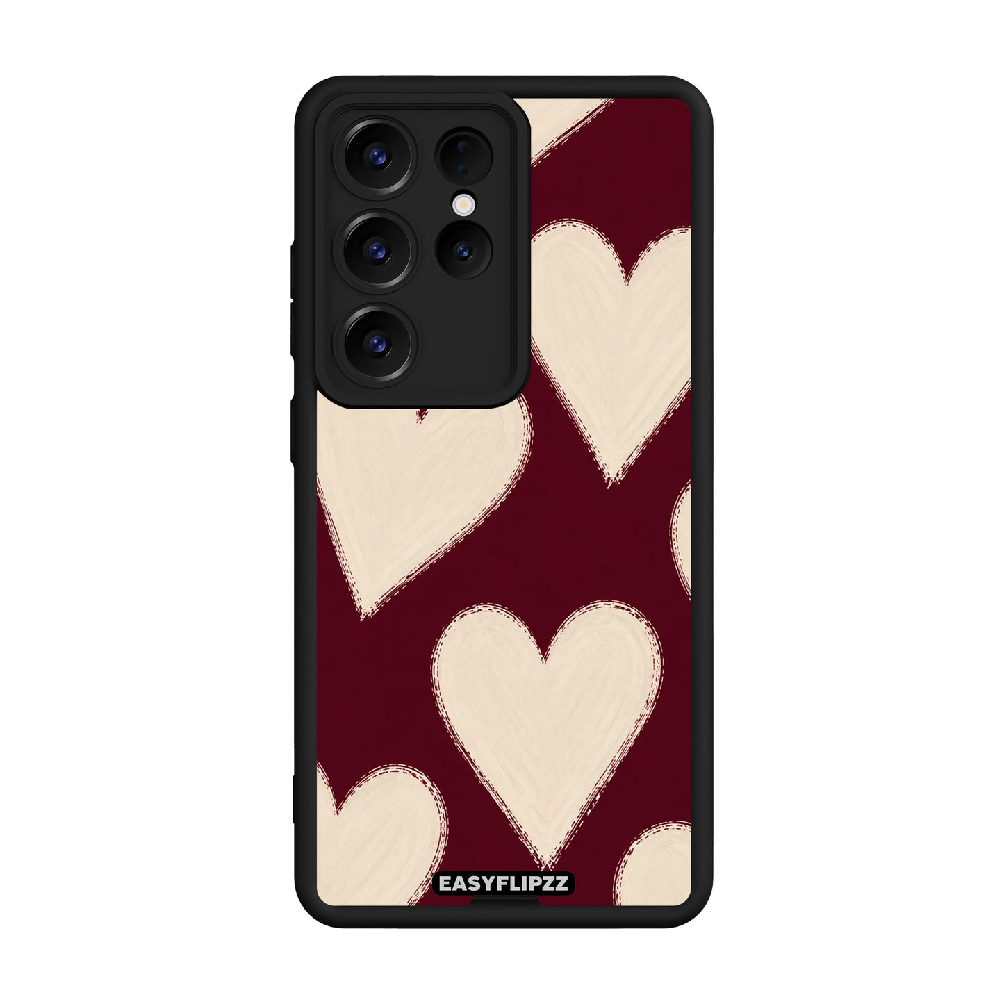 Burgundy Hearts - S22 Ultra