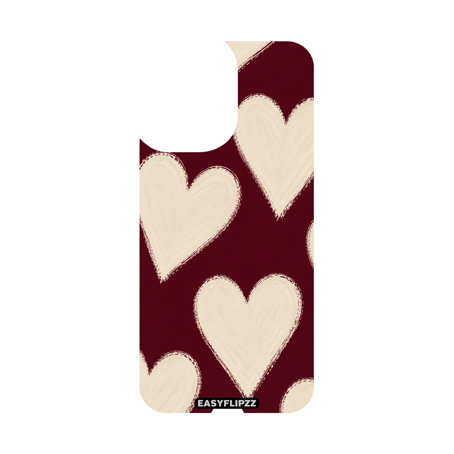 Burgundy Hearts Backflipzz - iPhone 16