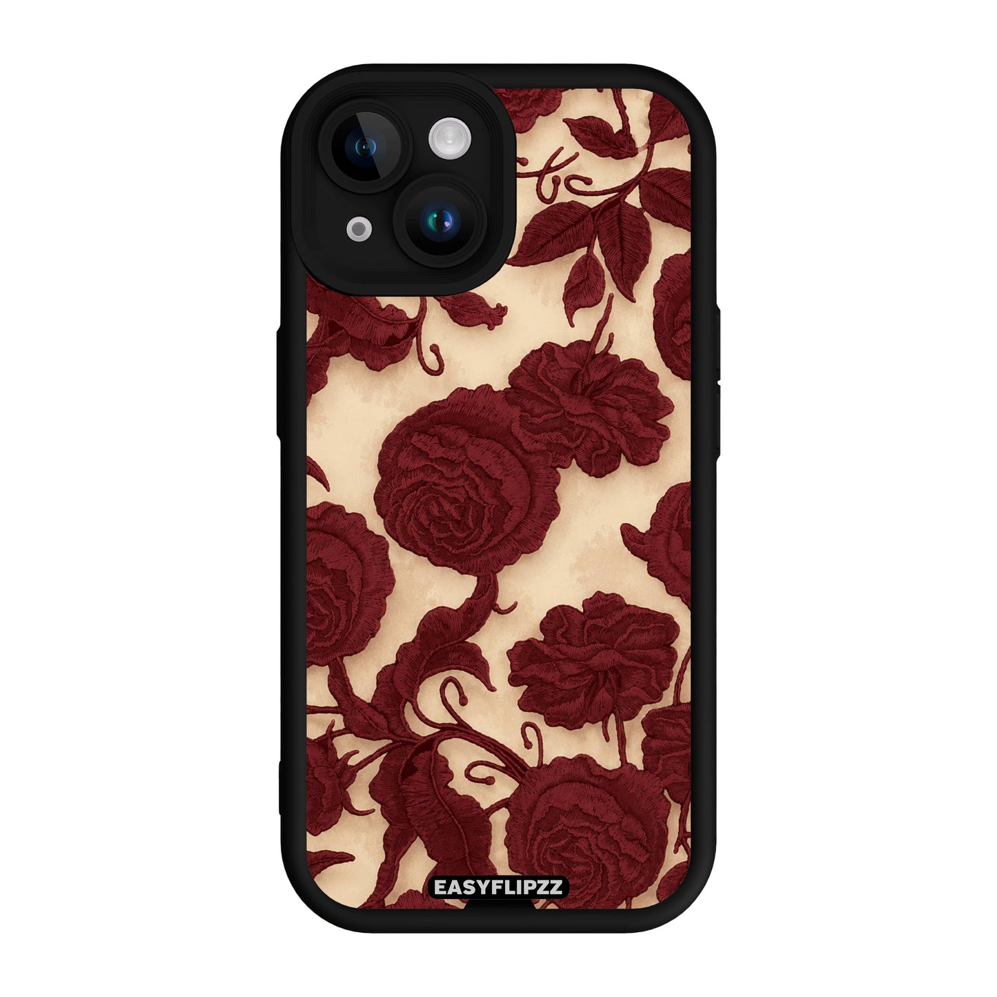 Burgundy Bloom - iPhone 15 Plus