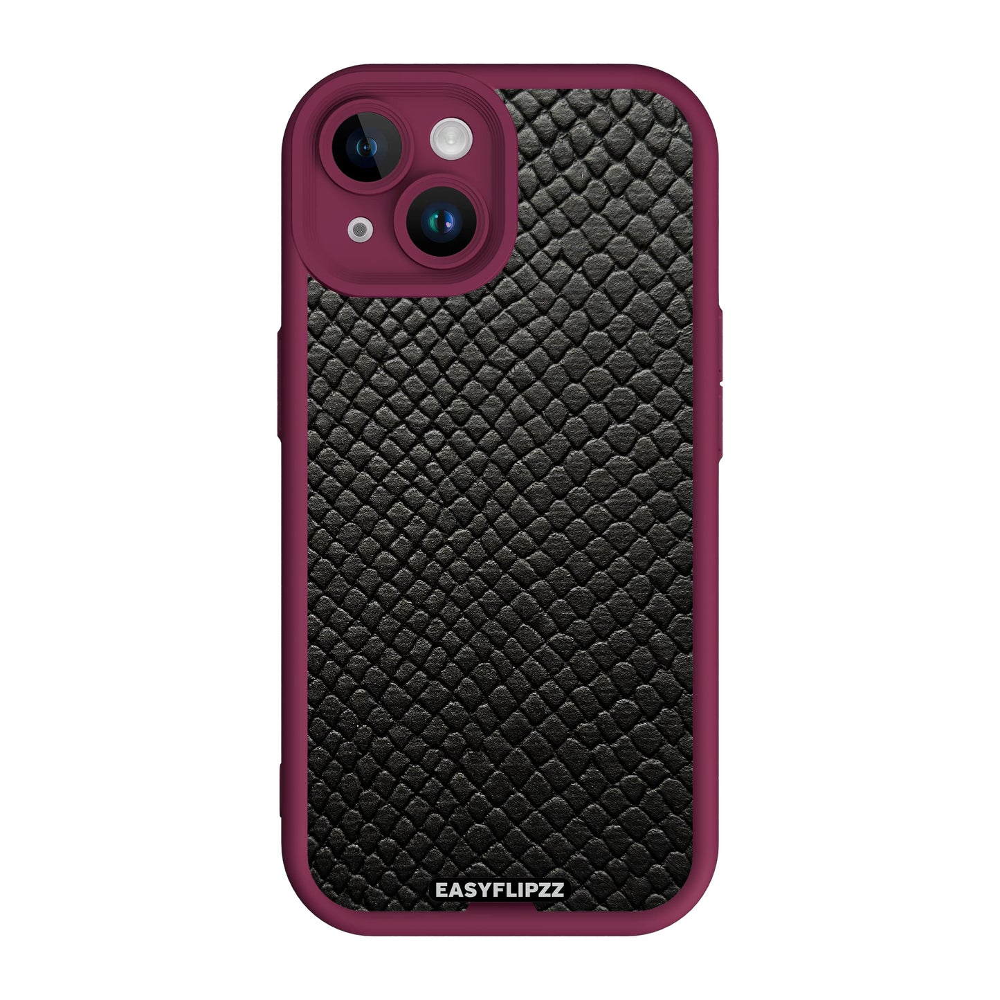 iPhone 14 | Burgundy | Snake Vegan Leather Black | Base Set