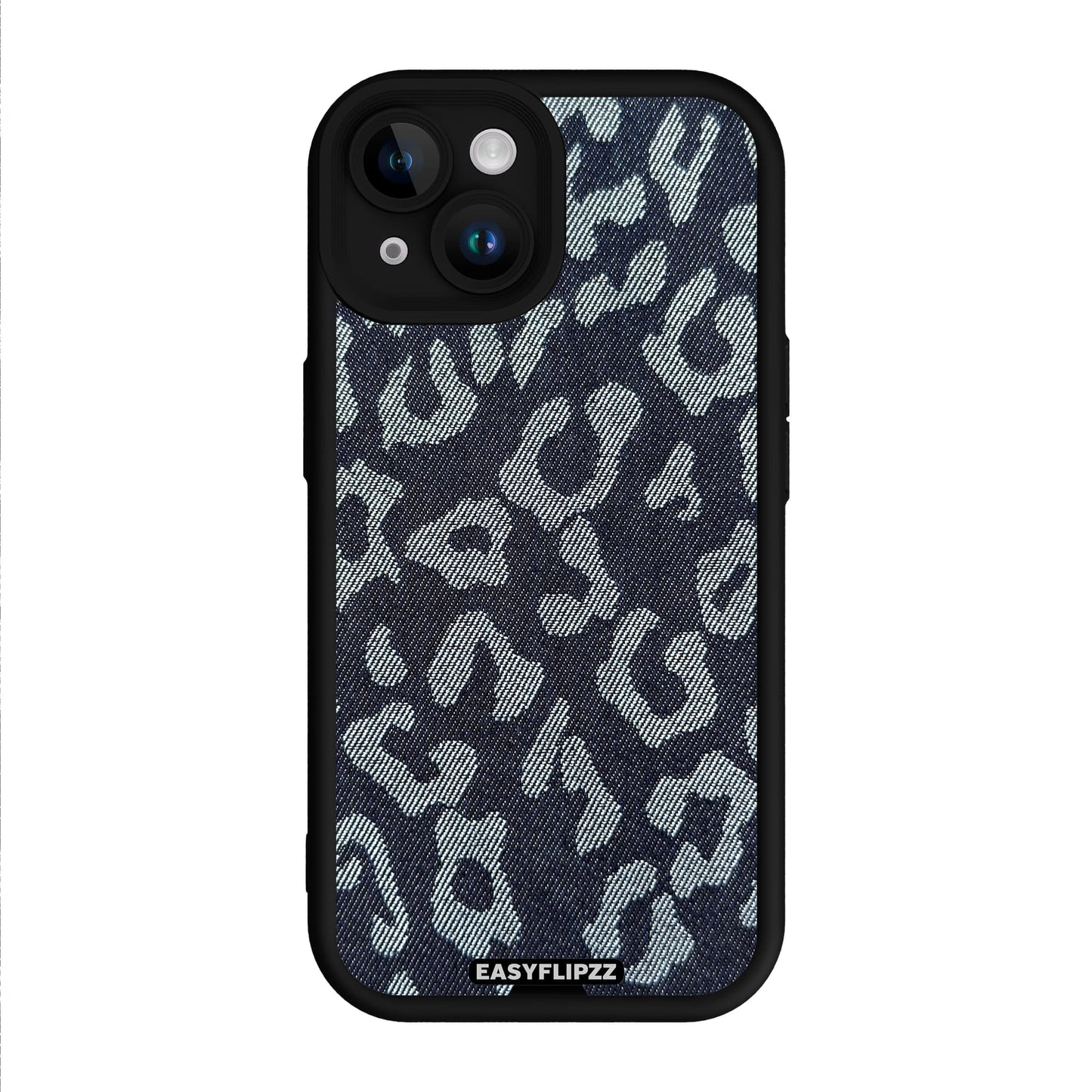 iPhone 14 Plus | Black | Jeans Jacquard Dark Leopard | Base Set