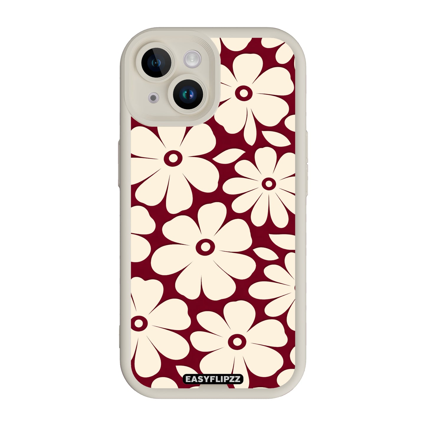 iPhone 13 Pro | White | Flower Pop Burgundy & Cream | Base Set
