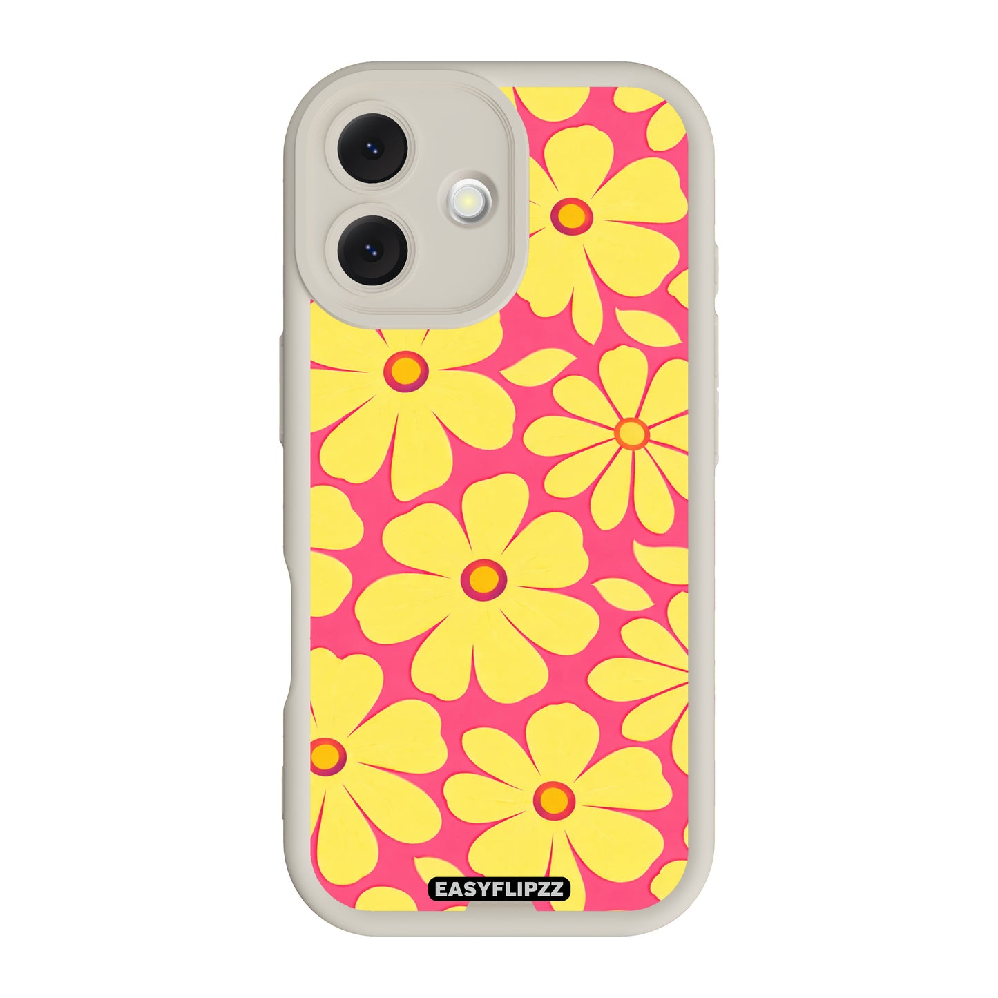 iPhone 17 | White | Flower Pop Yellow & Pink | Base Set