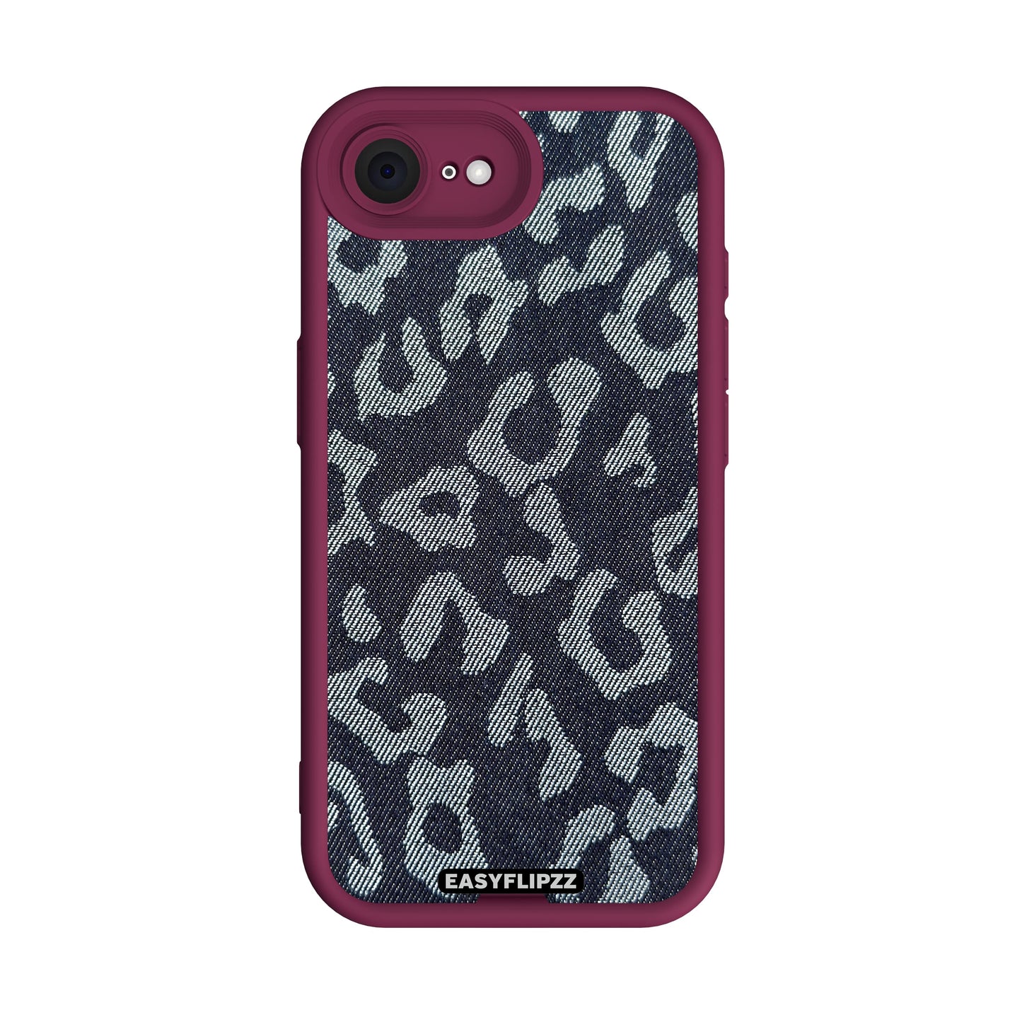 iPhone 16e | Burgundy | Jeans Jacquard Medium Leopard | Base Set