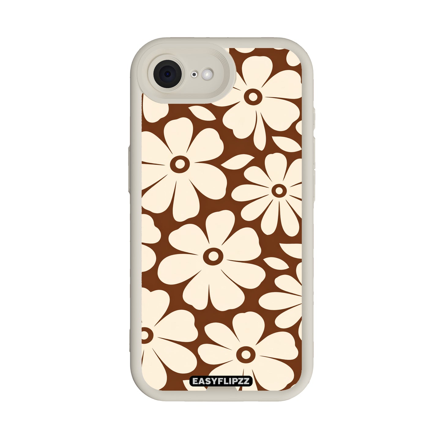 iPhone 16e | White | Flower Pop Brown | Base Set