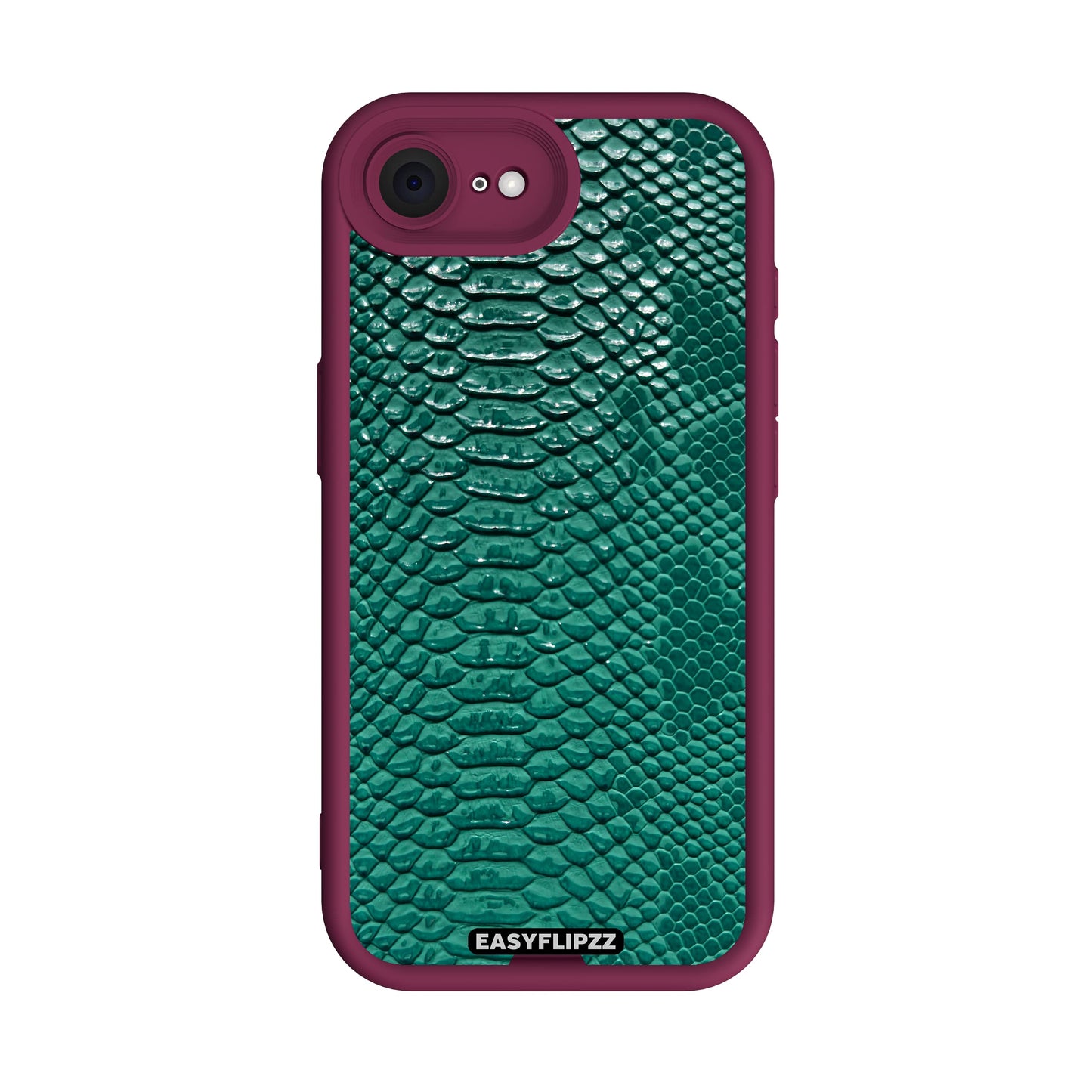 iPhone 17e | Burgundy | Snake Vegan Leather Emerald | Base Set