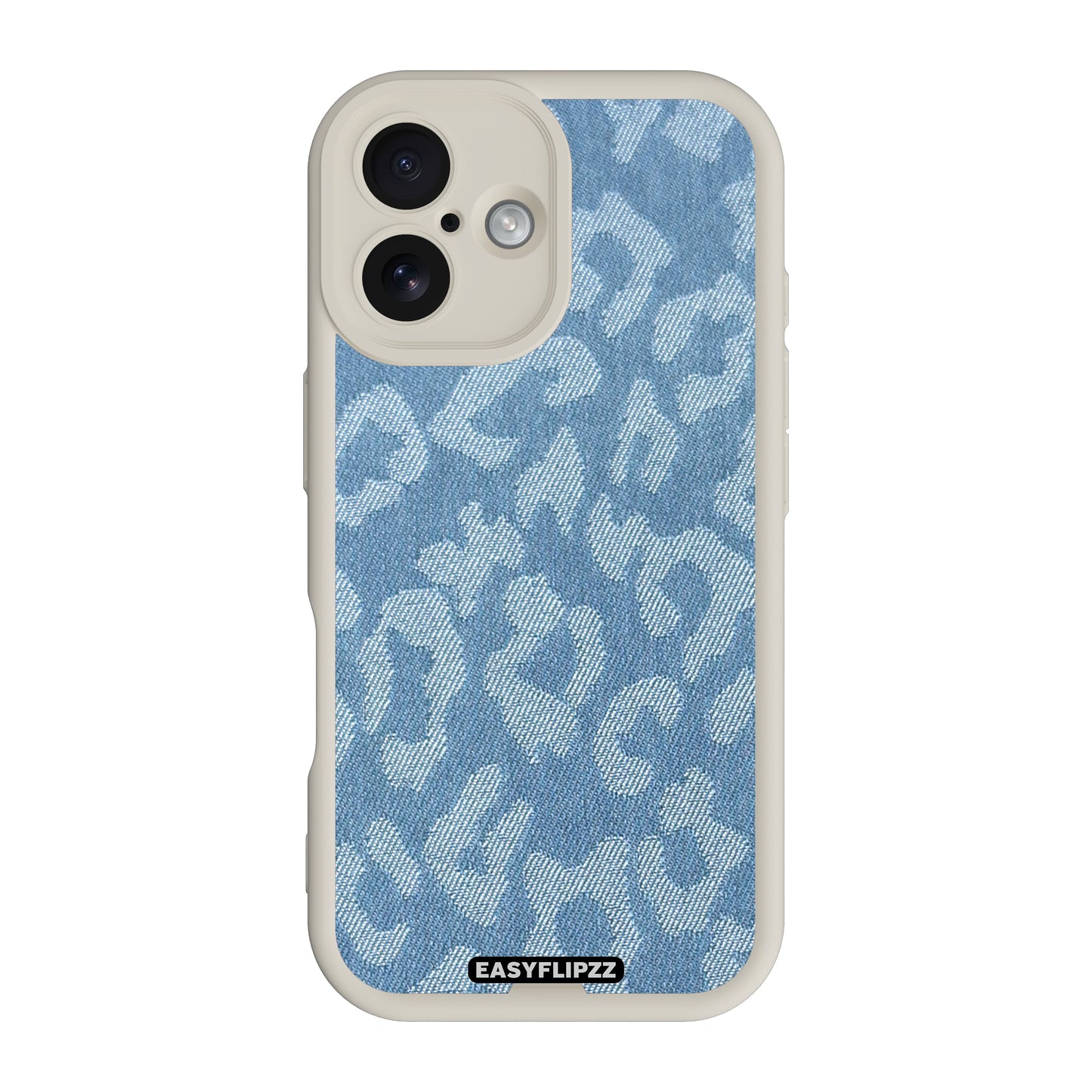 iPhone 16 | White | Jeans Jacquard Medium Leopard | Base Set