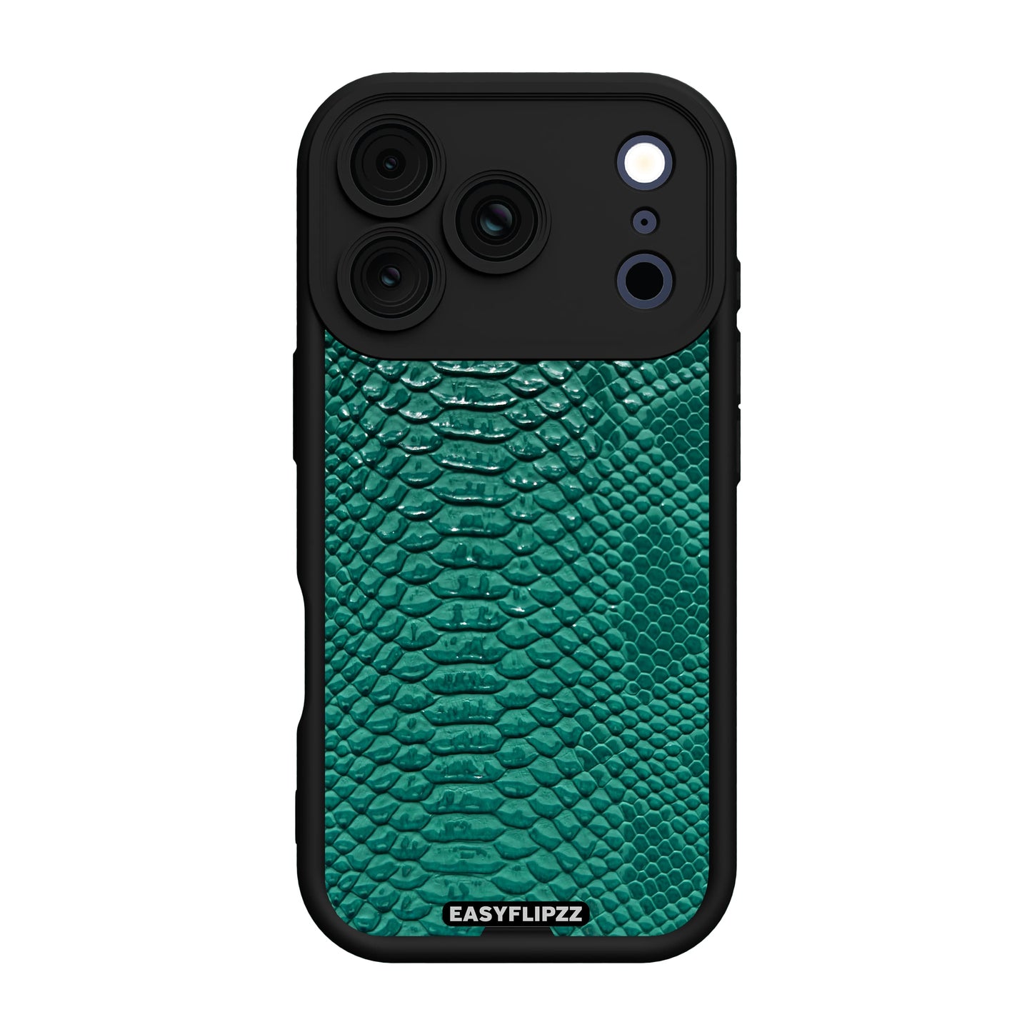 iPhone 17 Pro Max | Black | Snake Vegan Leather Emerald | Base Set