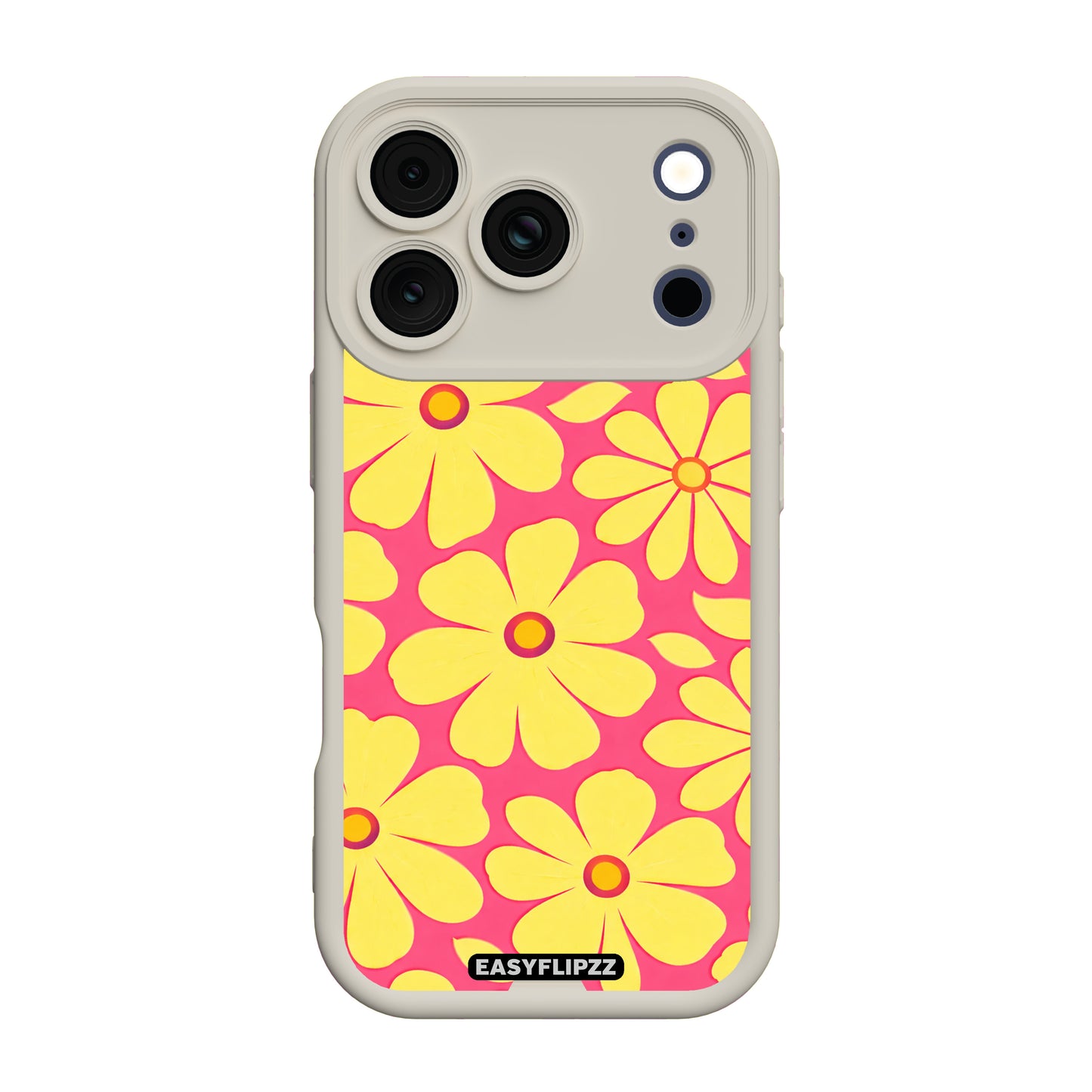iPhone 17 Pro Max | White | Flower Pop Yellow & Pink | Base Set