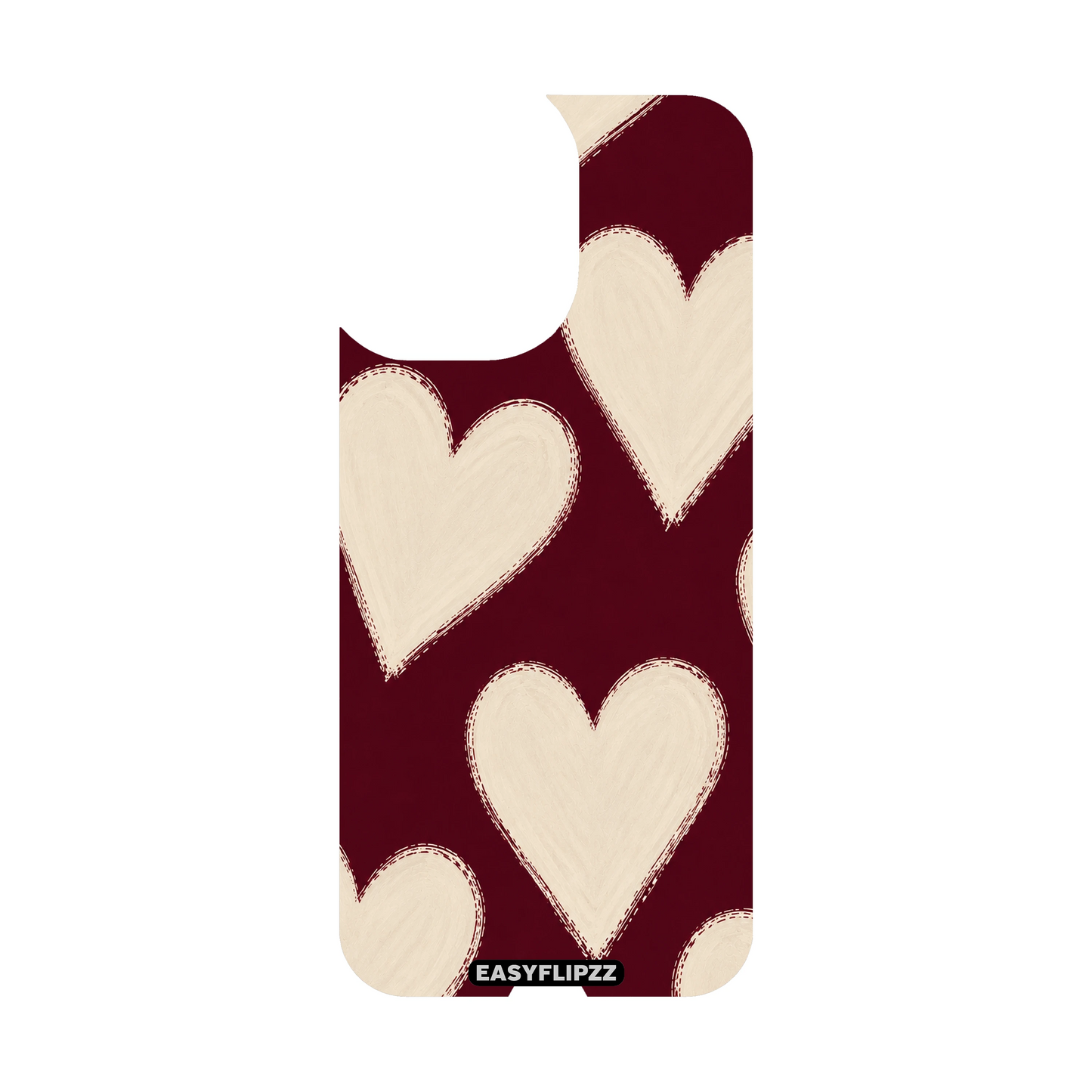 Burgundy Hearts Backflipzz - iPhone 17