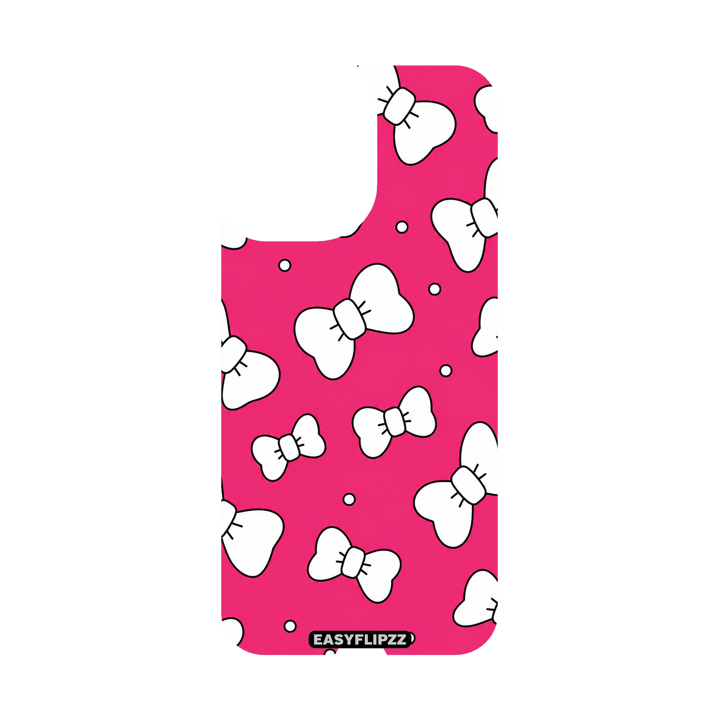White Bow Pop Backflipzz - iPhone 16 Plus