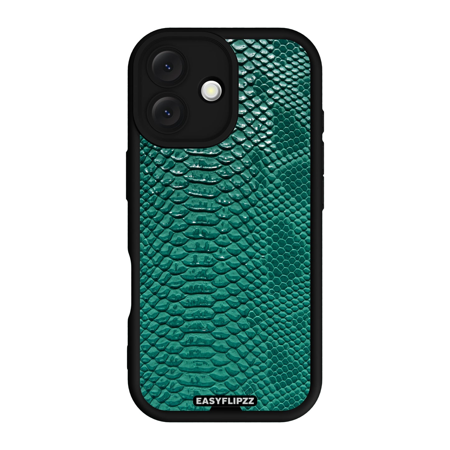 iPhone 17 | Black | Snake Vegan Leather Emerald | Base Set