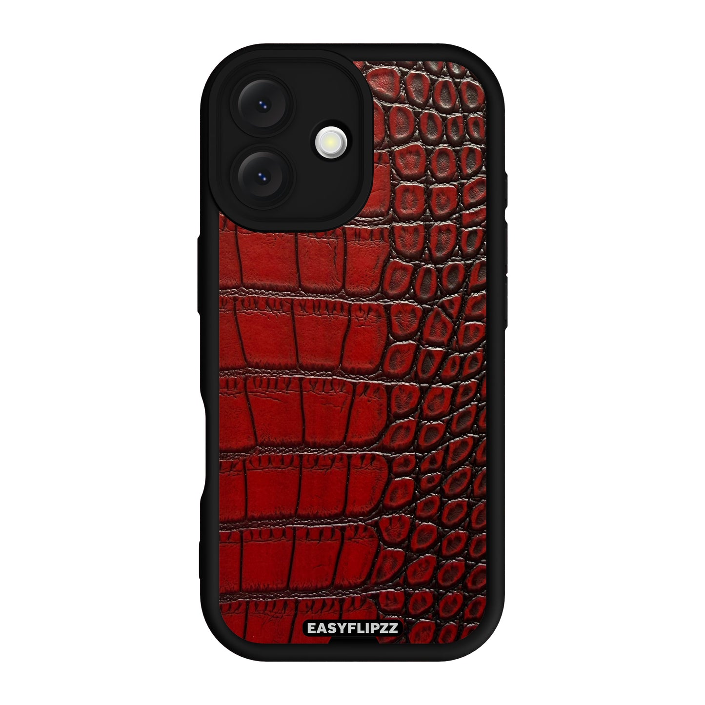 iPhone 17 | Black | Croco Vegan Leather Mahogany | Base Set