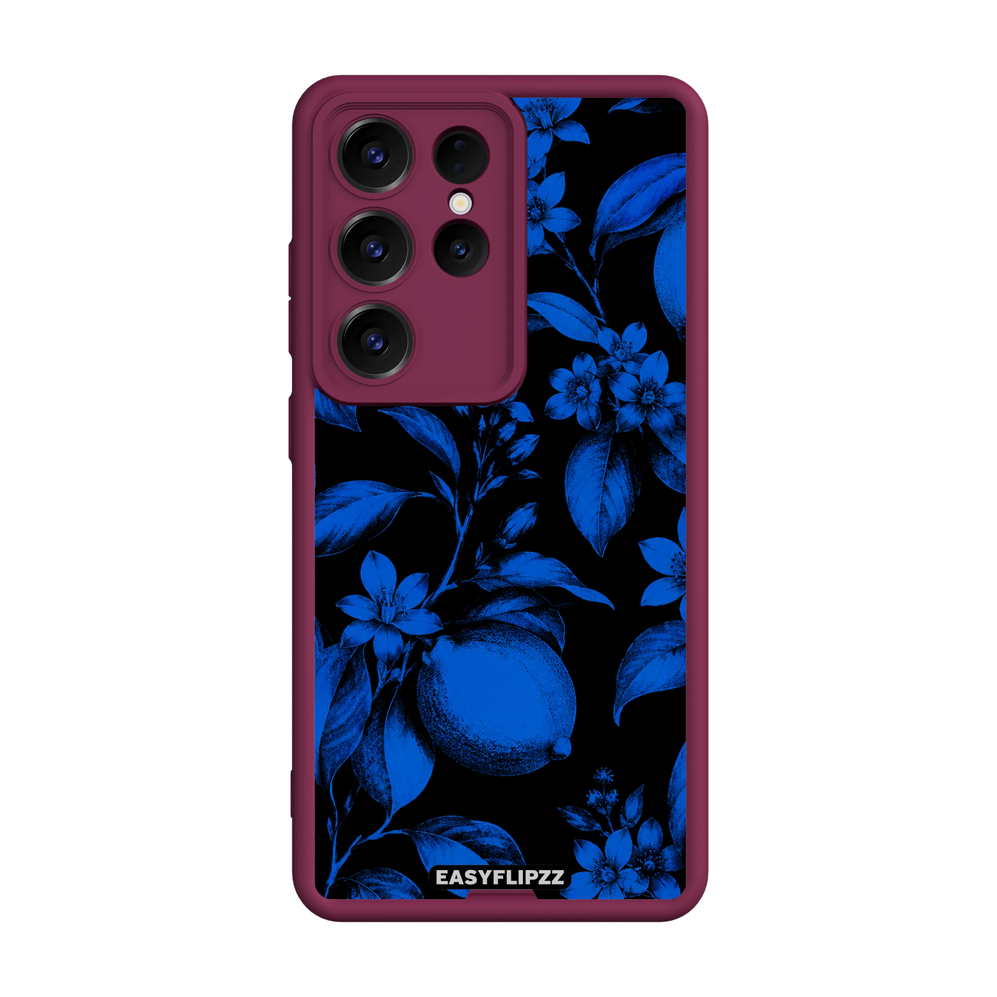 Blue Floral Elegance - S26 Ultra
