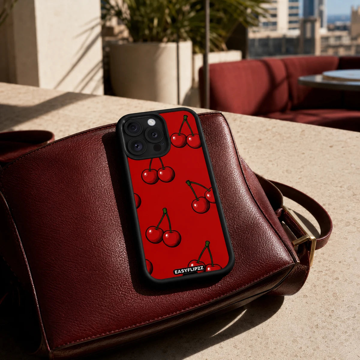 EasyFlipzz gallery lifestyle Cherry Rouge Black Base Set