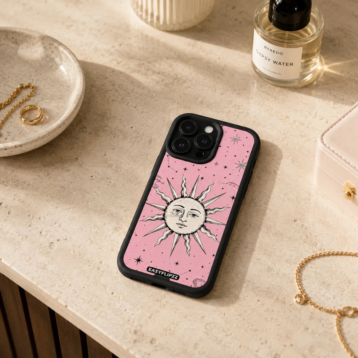 EasyFlipzz gallery lifestyle Pink Sun Club Black Base Set